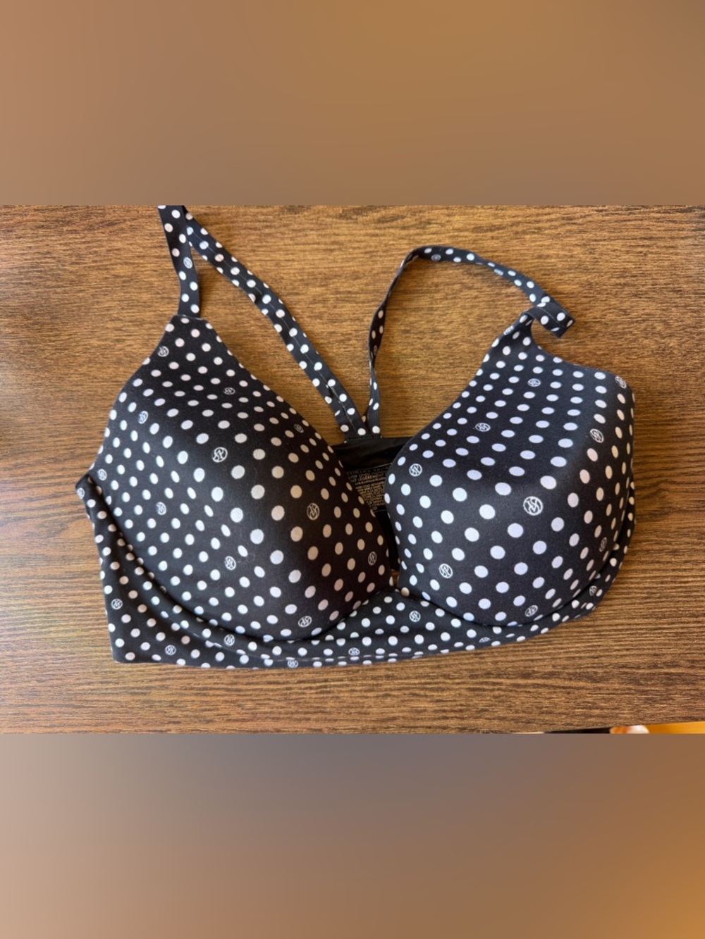 Victoria's Secret Black & White Polka Dot Padded Bralette